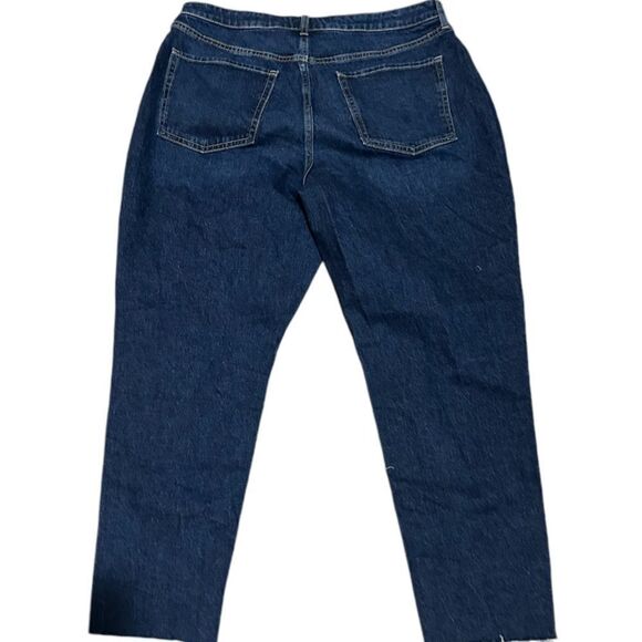 Old Navy High-Waisted Secret-Smooth Pockets O.G. Straight Raw Hem Jeans Size 16 - Picture 4 of 12
